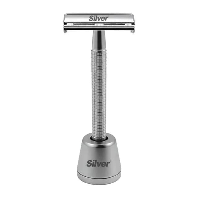 خودتراش مدل Safety Razor به همراه پایه سیلور