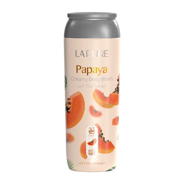 شامپو بدن کرمی مدل Papaya حجم ۴۱۴ میلی لیتر لپیور