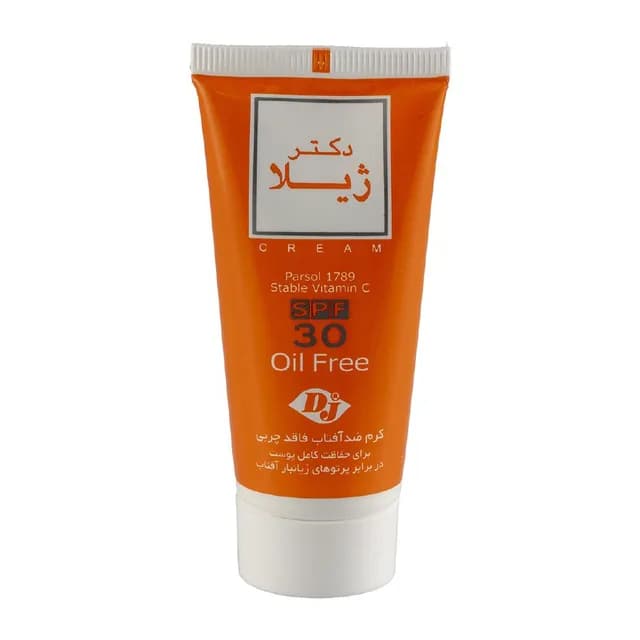 ضد آفتاب اس پی اف ۳۰ فاقد چربی رنگی دکتر ژیلا