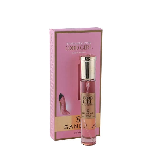 عطر جیبی زنانه مدل Pink Good Girl حجم ۲۵میل صندل