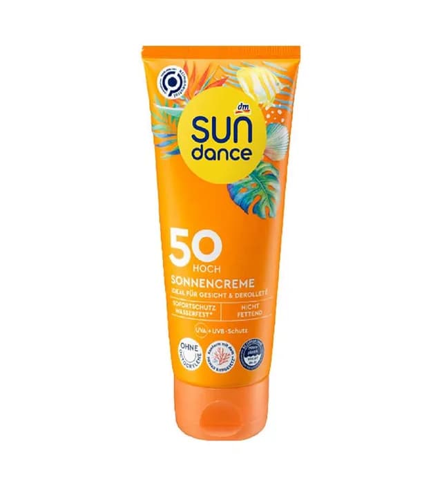 کرم ضد آفتاب تیوپی spf50 حجم ۱۰۰میل سان دنس