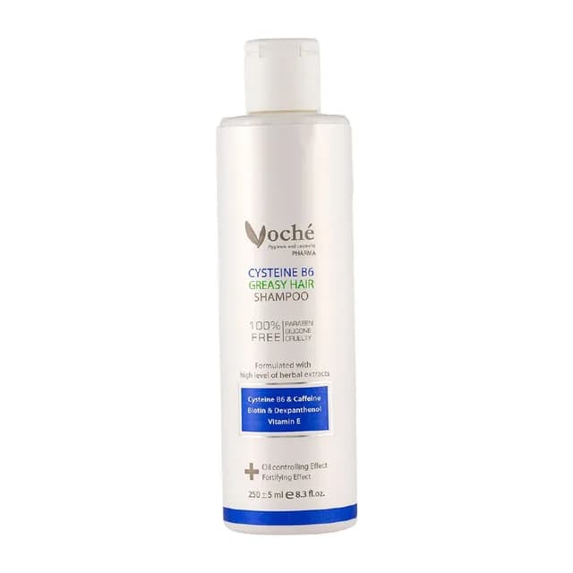 شامپو تقویت کننده حاوی سیستین و ویتامین B6 مناسب مو چرب حجم ۲۵۰میلی لیتر وچه