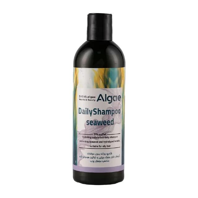شامپو روزانه آبرسان مدل Seaweed حاوی جلبک دریایی و کراتین هیدرولیزشده مناسب مو چرب حجم ۳۰۰ میلی لیتر عیدی آلگا