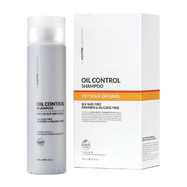 شامپو متعادل کننده چربی موپک مدل Free Sulfate مناسب کف سر چرب و ساقه مو خشک حجم ۲۵۰ میلی لیتر