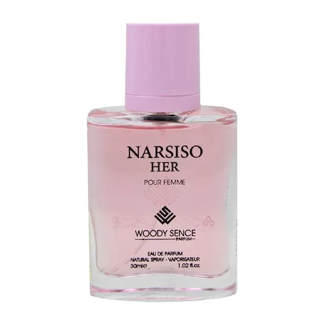 عطر جیبی زنانه مدل Narsiso Her حجم ۳۰ میلی لیتر وودی سنس