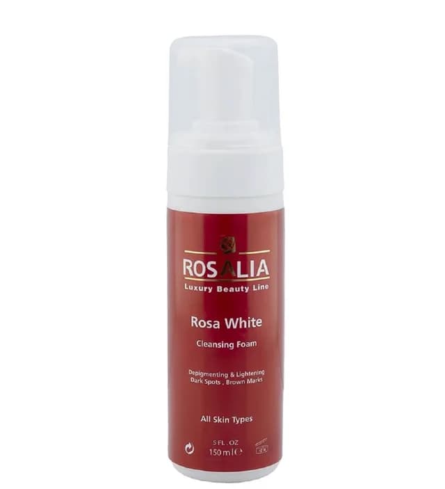 فوم شستشو صورت مدل Rosa White حجم ۱۵۰ میلی لیتر رزالیا