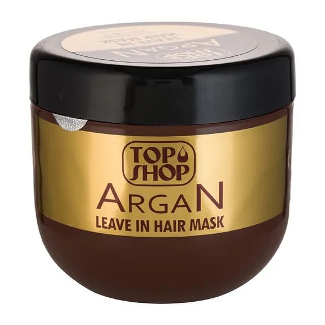ماسک مو رطوبت رسان بدون آبکشی حاوی روغن آرگان مناسب موهای رنگ شده و آسیب دیده حجم ۵۰۰ میلی لیتر تاپ شاپ