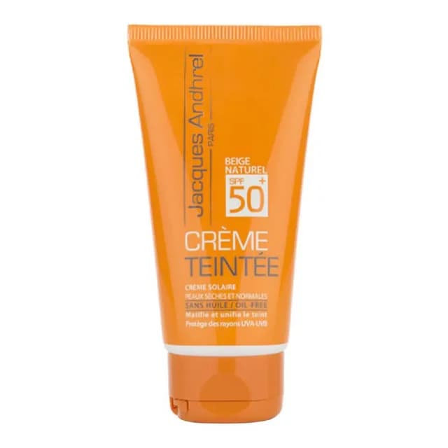 کرم ضد آفتاب رنگی SPF50 مناسب پوست چرب حجم ۵۰ میلی لیتر ژاک آندرل پاریس